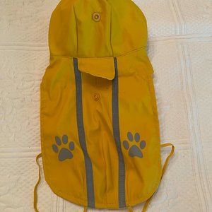 Top Paw yellow reflective rain jacket hoodie Small